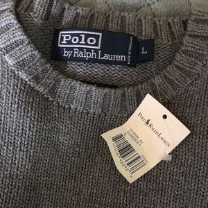 NWT Men’s Gray Polo Sweater